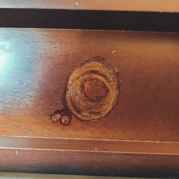 Solid Wood Rectangular Tray Shabby Distressed 11 x 5 Inch - Picture 4 of 4